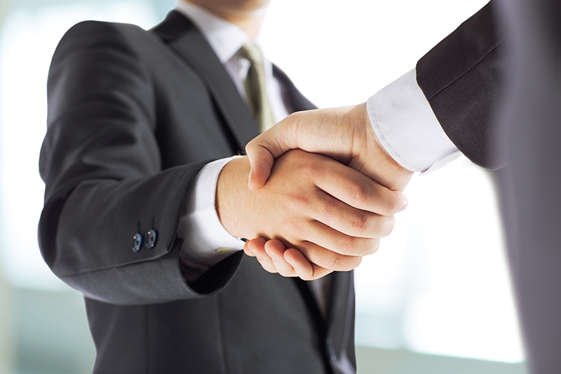 Shaking hand with the client after the audit
