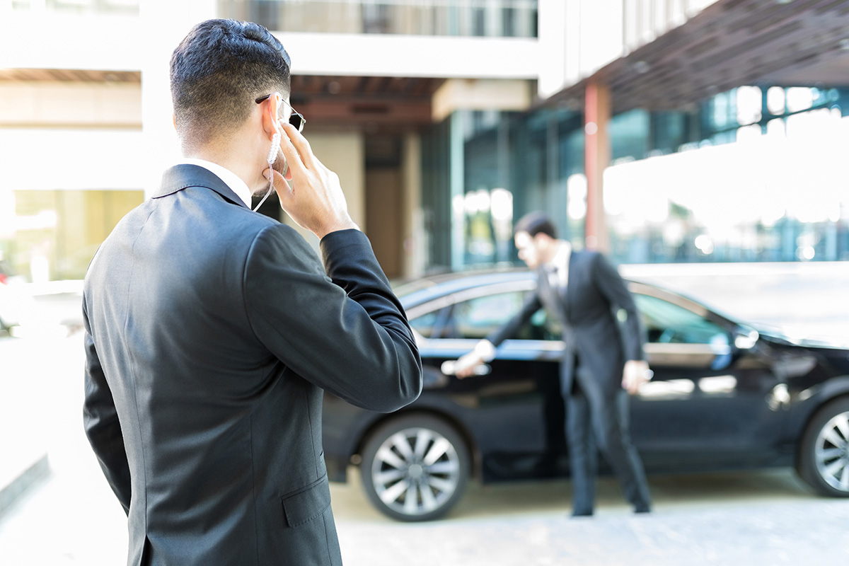 VIP guards securing the entrance